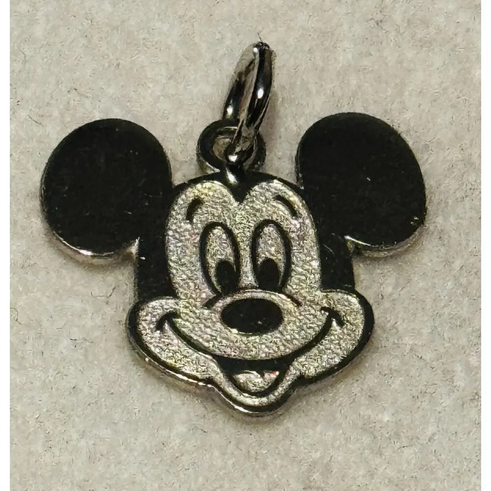 Vintage Disney Mickey Mouse Sterling Silver Charm Pendant Signed